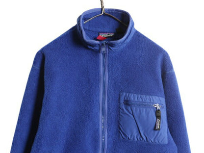 90s USA製 パタゴニア フルジップ フリース ジャケット レディース S 程/ 古着 99年製 オールド Patagonia アウトドア ジャンパー パチポケ