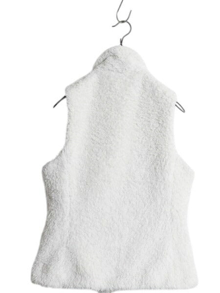 パタゴニア ロスガトス フリース ベスト レディース S / 18年製 Patagonia ハイ パイル ボア 重ね着 フルジップ アウトドア ハイネック 白