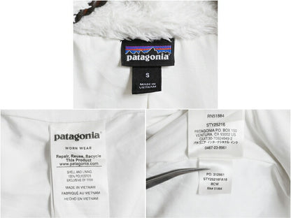 パタゴニア ロスガトス フリース ベスト レディース S / 18年製 Patagonia ハイ パイル ボア 重ね着 フルジップ アウトドア ハイネック 白