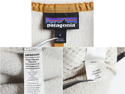 パタゴニア レトロ パイル ベスト レディース L  古着 21年製 Patagonia フリース ボア 重ね着 アウトドア フルジップ ツートン ナチュラル