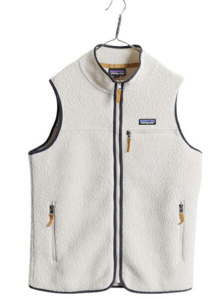 パタゴニア レトロ パイル ベスト レディース L  古着 21年製 Patagonia フリース ボア 重ね着 アウトドア フルジップ ツートン ナチュラル