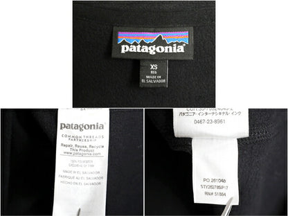 パタゴニア マイクロD ハーフジップ フリース プルオーバー レディース XS 17年製 Patagonia ロンT 長袖 Tシャツ ハイネック 薄手 黒 企業