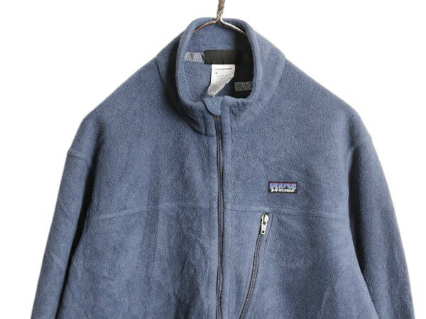 パタゴニア シンプル シンチラ ジャケット メンズ L / 古着 11年製 Patagonia アウトドア フリース  ジャンパー ハイネック フルジップ 青