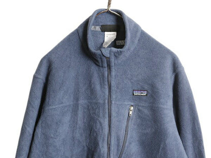 パタゴニア シンプル シンチラ ジャケット メンズ L / 古着 11年製 Patagonia アウトドア フリース  ジャンパー ハイネック フルジップ 青