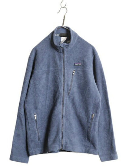 パタゴニア シンプル シンチラ ジャケット メンズ L / 古着 11年製 Patagonia アウトドア フリース  ジャンパー ハイネック フルジップ 青