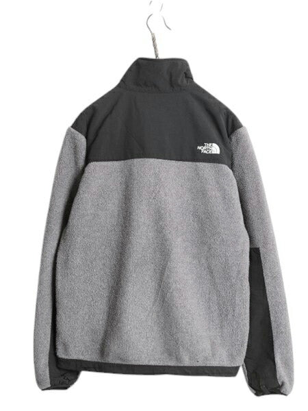 ノースフェイス デナリ ジャケット メンズ S / The North Face DENALI アウトドア フリース ナイロン ブルゾン フルジップ ツートン 黒 灰