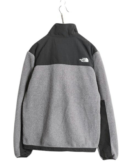 ノースフェイス デナリ ジャケット メンズ S / The North Face DENALI アウトドア フリース ナイロン ブルゾン フルジップ ツートン 黒 灰