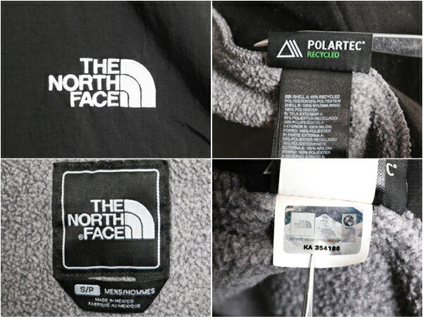 ノースフェイス デナリ ジャケット メンズ S / The North Face DENALI アウトドア フリース ナイロン ブルゾン フルジップ ツートン 黒 灰