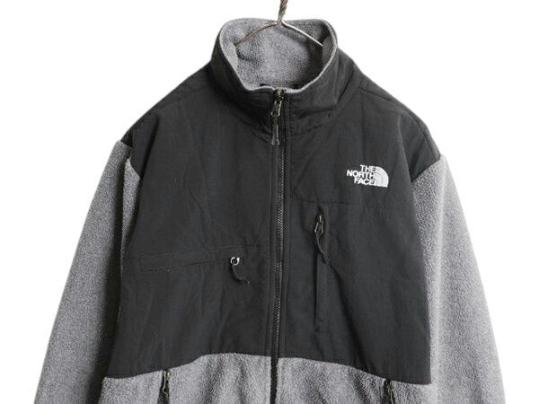 ノースフェイス デナリ ジャケット メンズ S / The North Face DENALI アウトドア フリース ナイロン ブルゾン フルジップ ツートン 黒 灰