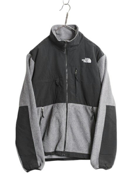 ノースフェイス デナリ ジャケット メンズ S / The North Face DENALI アウトドア フリース ナイロン ブルゾン フルジップ ツートン 黒 灰