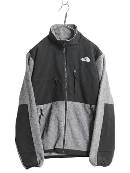 ノースフェイス デナリ ジャケット メンズ S / The North Face DENALI アウトドア フリース ナイロン ブルゾン フルジップ ツートン 黒 灰