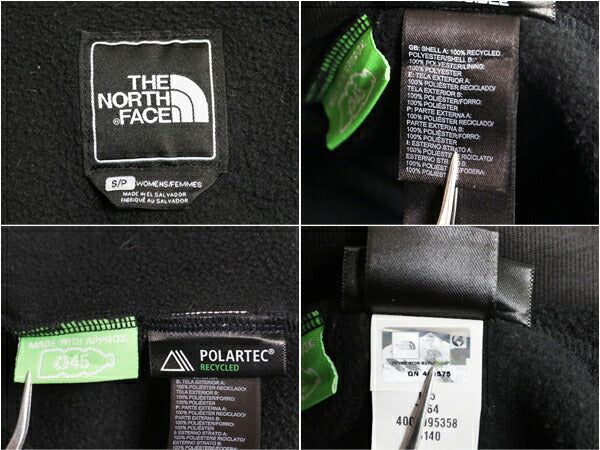 ノースフェイス デナリ ジャケット レディース S / The North Face DENALI アウトドア ブラック フリース ナイロン ブルゾン フルジップ 黒