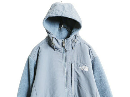 ノースフェイス フード付き デナリ ジャケット レディース XL The North Face DENALI フリース ナイロン パーカー フルジップ ブルゾン 青