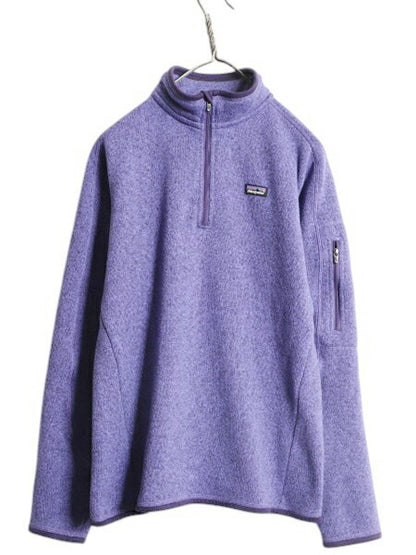 パタゴニア ベターセーター ハーフジップ レディース L 古着 14年製 Patagonia アウトドア フリース ジャケット プルオーバー ブルゾン 紫