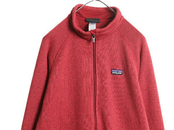 パタゴニア ベターセーター ジャケット メンズ L / 古着 13年製 Patagonia アウトドア フリース ニット フルジップ ブルゾン ハイネック 赤