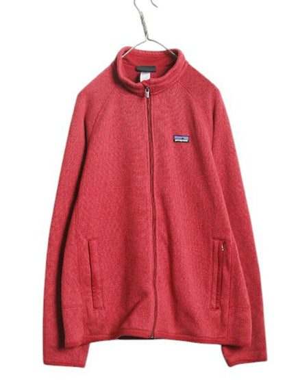 パタゴニア ベターセーター ジャケット メンズ L / 古着 13年製 Patagonia アウトドア フリース ニット フルジップ ブルゾン ハイネック 赤