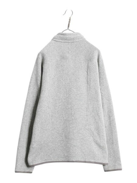パタゴニア ベターセーター ジャケット メンズ L 程 古着 Patagonia アウトドア フリース フルジップ ブルゾン ニット ハイネック 灰 杢灰