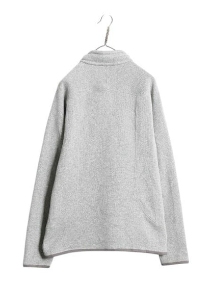 パタゴニア ベターセーター ジャケット メンズ L 程 古着 Patagonia アウトドア フリース フルジップ ブルゾン ニット ハイネック 灰 杢灰