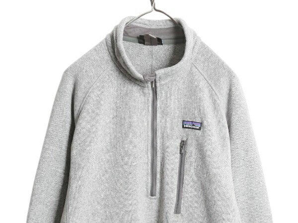 パタゴニア ベターセーター ジャケット メンズ L 程 古着 Patagonia アウトドア フリース フルジップ ブルゾン ニット ハイネック 灰 杢灰