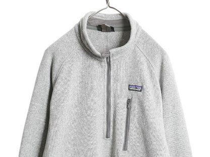 パタゴニア ベターセーター ジャケット メンズ L 程 古着 Patagonia アウトドア フリース フルジップ ブルゾン ニット ハイネック 灰 杢灰