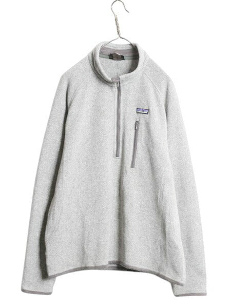 パタゴニア ベターセーター ジャケット メンズ L 程 古着 Patagonia アウトドア フリース フルジップ ブルゾン ニット ハイネック 灰 杢灰