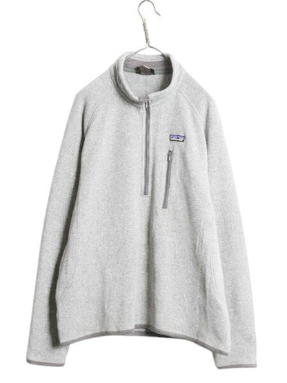 パタゴニア ベターセーター ジャケット メンズ L 程 古着 Patagonia アウトドア フリース フルジップ ブルゾン ニット ハイネック 灰 杢灰