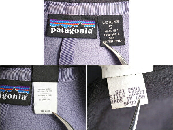 00s USA製 パタゴニア リズム フーディ レディース S / 02年製 オールド Patagonia アウトドア  フリース パーカー ジャケット フルジップ