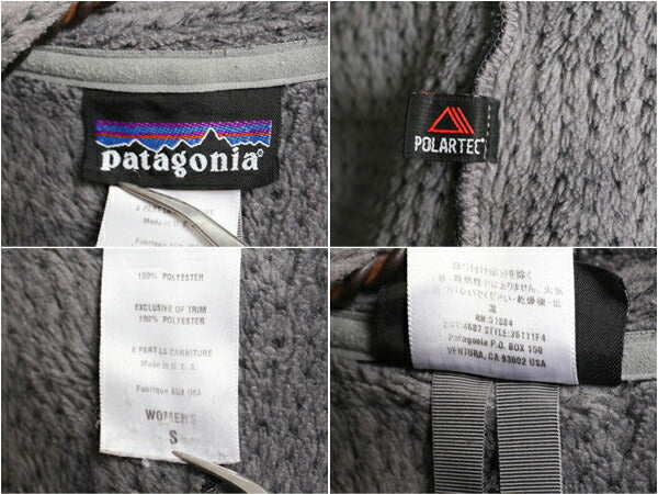 00s USA製 パタゴニア R4 フルジップ フリース ジャケット レディース S / 04年製 オールド ジャンパー ブルゾン パイル レギュレーター 黒