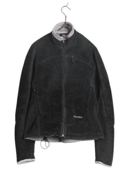 00s USA製 パタゴニア R4 フルジップ フリース ジャケット レディース S / 04年製 オールド ジャンパー ブルゾン パイル レギュレーター 黒