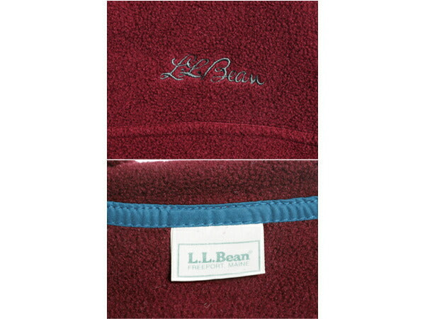 90s エルエルビーン フリース フード パーカー ジャケット メンズ M レディース L / 古着 オールド LLBEAN アウトドア フルジップ ブルゾン