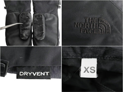 ノースフェイス DRYVENT ナイロン 切替 グローブ レディース XS 黒 古着 THE NORTH FACE アウトドア 手袋 ミトン 裏 フリース 防寒 スキー