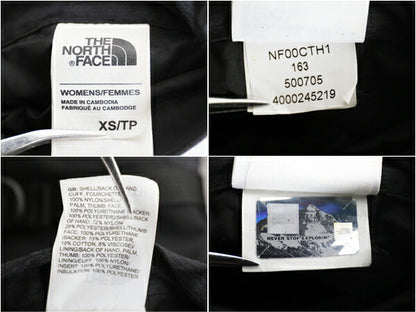 ノースフェイス DRYVENT ナイロン 切替 グローブ レディース XS 黒 古着 THE NORTH FACE アウトドア 手袋 ミトン 裏 フリース 防寒 スキー
