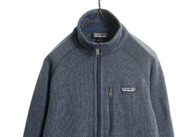 パタゴニア ベターセーター ジャケット メンズ XS 古着 18年製 Patagonia アウトドア フリース ニット フルジップ ブルゾン ハイネック 紺
