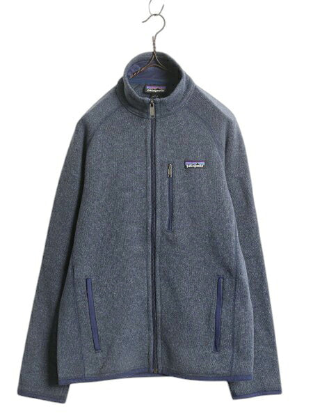 パタゴニア ベターセーター ジャケット メンズ XS 古着 18年製 Patagonia アウトドア フリース ニット フルジップ ブルゾン ハイネック 紺