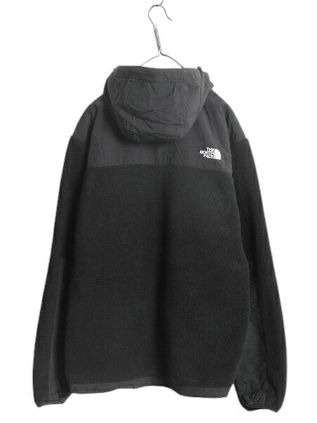 ノースフェイス フード付き デナリ ジャケット メンズ L 古着 The North Face DENALI フリース ナイロン パーカー ジャンパー ブルゾン 黒