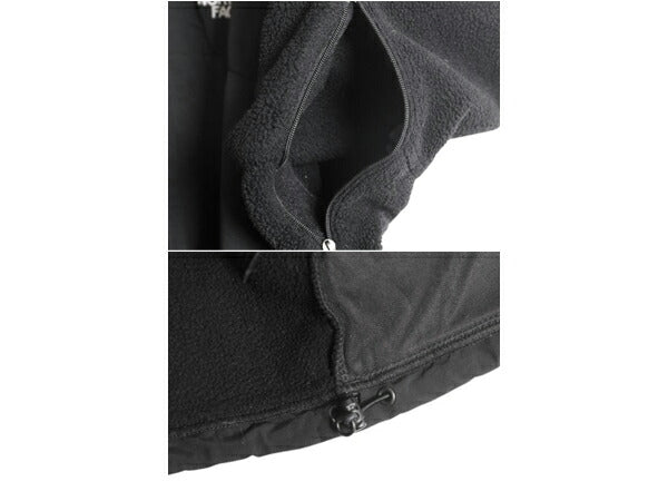 ノースフェイス フード付き デナリ ジャケット メンズ L 古着 The North Face DENALI フリース ナイロン パーカー ジャンパー ブルゾン 黒