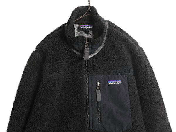 パタゴニア クラシック レトロX ジャケット レディース S 黒 古着 15年製 Patagonia フルジップ アウトドア パイル フリース 廃盤 ブラック