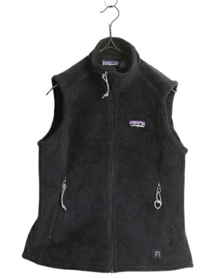 00s USA製 パタゴニア R2 フリース ベスト レディース M 03年製 オールド PATAGONIA ボア パイル ジップアップ アウトドア レギュレーター