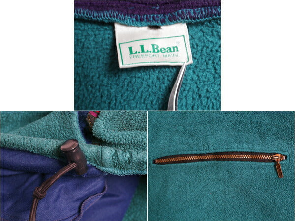 90s エルエルビーン フリース ジャケット メンズ レディース M 程/ 古着 オールド LLBEAN アウトドア ブルゾン ハーフジップ プルオーバー