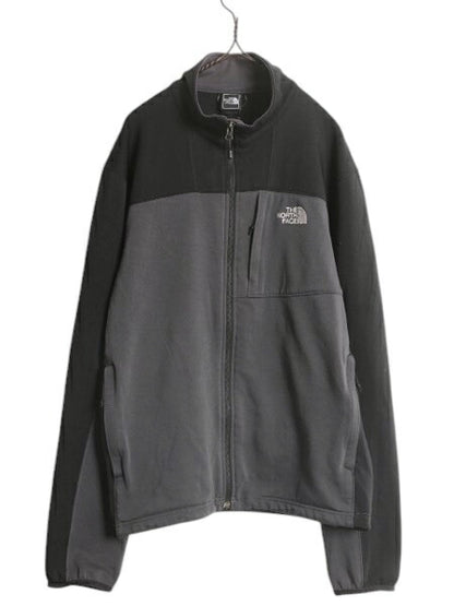 US企画 ノースフェイス トラック ジャケット メンズ L / The North Face ジャージ ストレッチ フルジップ 裏 フリース アウトドア ツートン
