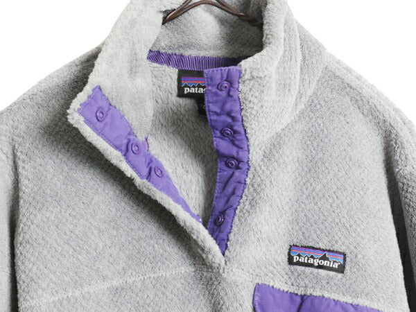 パタゴニア リツール スナップT プルオーバー ジャケット レディース M / 古着 15年製 Patagonia フリース アウトドア ブルゾン ハイネック