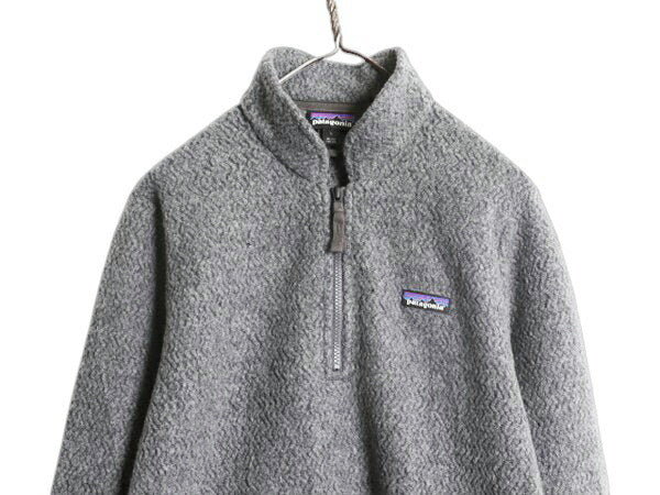パタゴニア ウーリエステル フリース ジャケット レディース L 18年製 Patagonia アウトドア ハーフジップ ジャンパー ウール プルオーバー