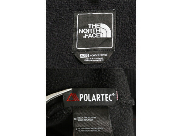 ノースフェイス デナリ ジャケット レディース XL 古着 The North Face DENALI アウトドア フリース ナイロンブルゾン フルジップ ブラック