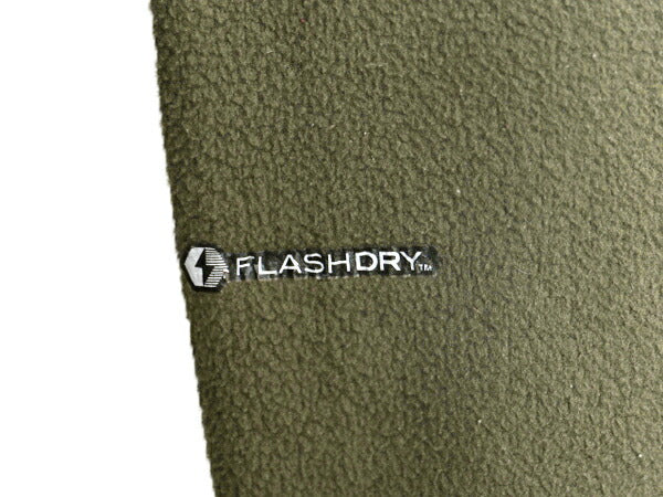ノースフェイス フリース 長袖 Tシャツ メンズ L The North face アウトドア フラッシュドライ ハイネック ロンT インナー ツートン カーキ