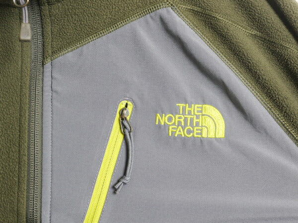 ノースフェイス フリース 長袖 Tシャツ メンズ L The North face アウトドア フラッシュドライ ハイネック ロンT インナー ツートン カーキ