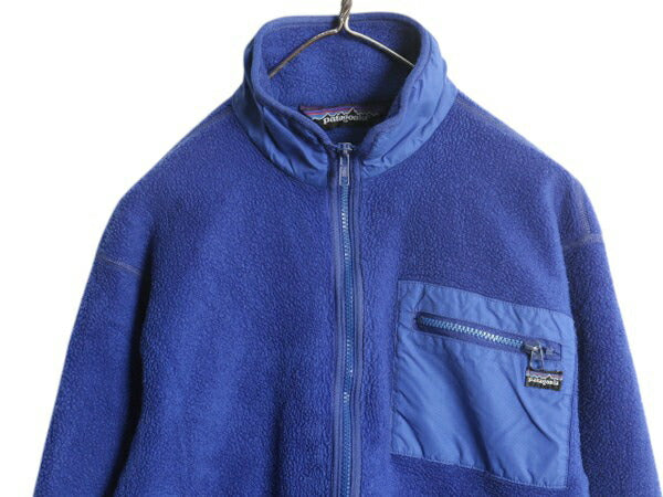 80s USA製 パタゴニア フルジップ フリース ジャケット レディース S 程/ 88年製 ヴィンテージ Patagonia アウトドア ジャンパー パチポケ