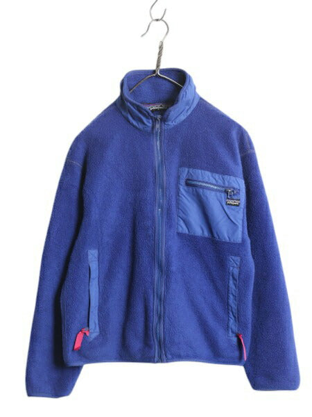 80s USA製 パタゴニア フルジップ フリース ジャケット レディース S 程/ 88年製 ヴィンテージ Patagonia アウトドア ジャンパー パチポケ