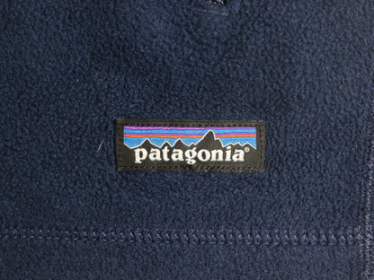 パタゴニア シンチラ フリース ベスト メンズ XS 古着 14年製 Patagonia アウトドア フルジップ 重ね着 前開き ハイネック 企業 企業物 紺