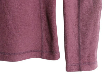 パタゴニア マイクロD ハーフジップ フリース プルオーバー レディース S 古着 19年製 Patagonia ロンT 長袖 Tシャツ 薄手 バーガンディ