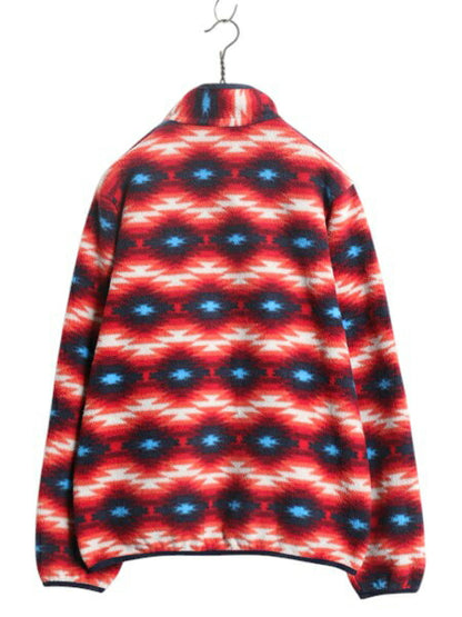 パタゴニア ネイティブ 総柄 ライトウェイト シンチラ スナップT レディース M / 古着 15年製 PATAGONIA フリース プルオーバー ジャケット